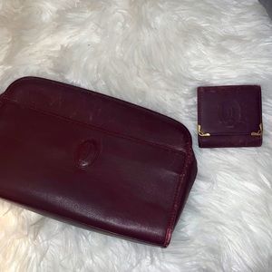 Authentic Cartier bundle(Cartier make up bag, Cartier wallet)